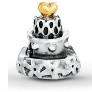 Pandora Retired Two Tone Cake Charm